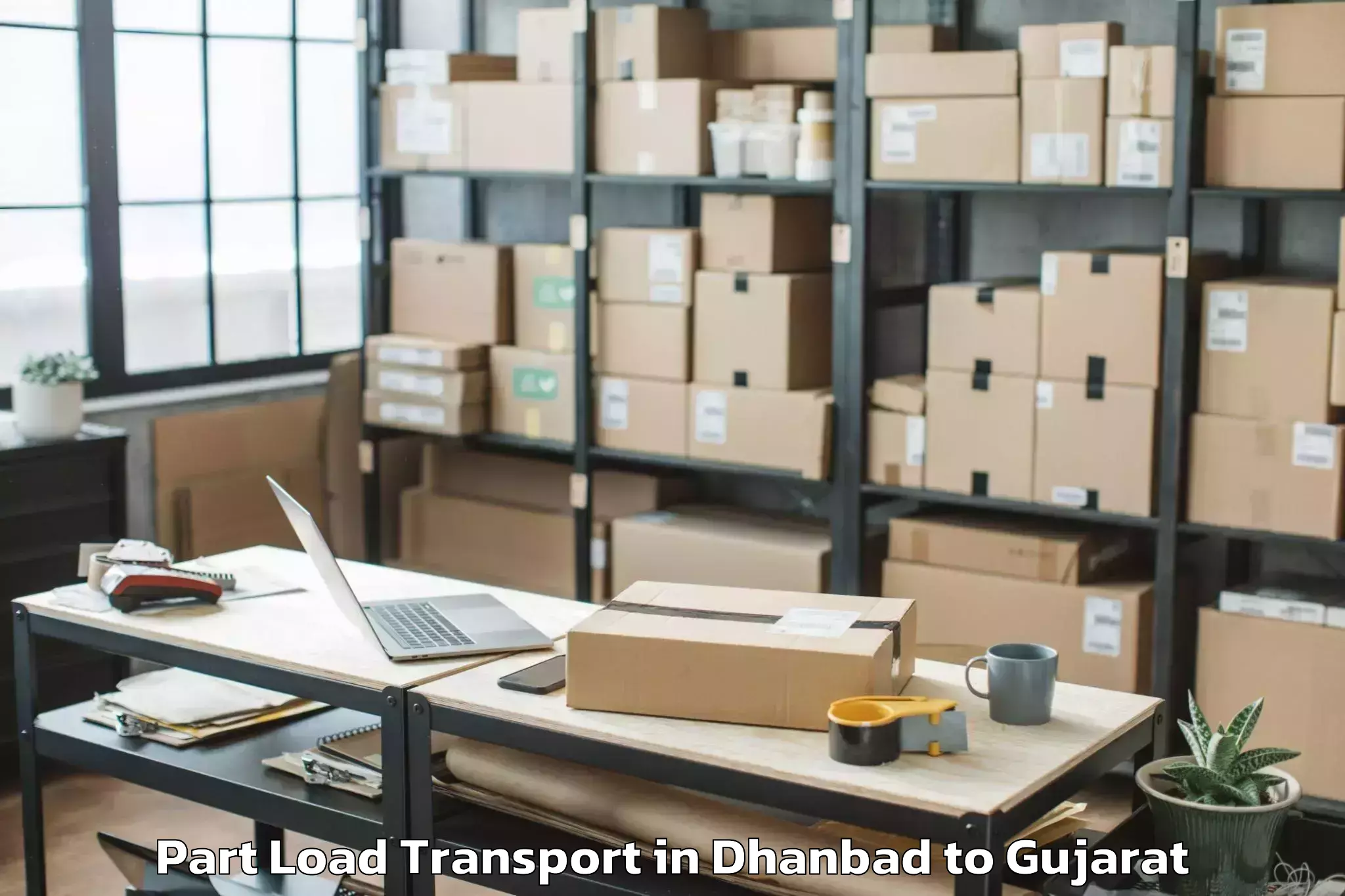 Trusted Dhanbad to Deesa Part Load Transport